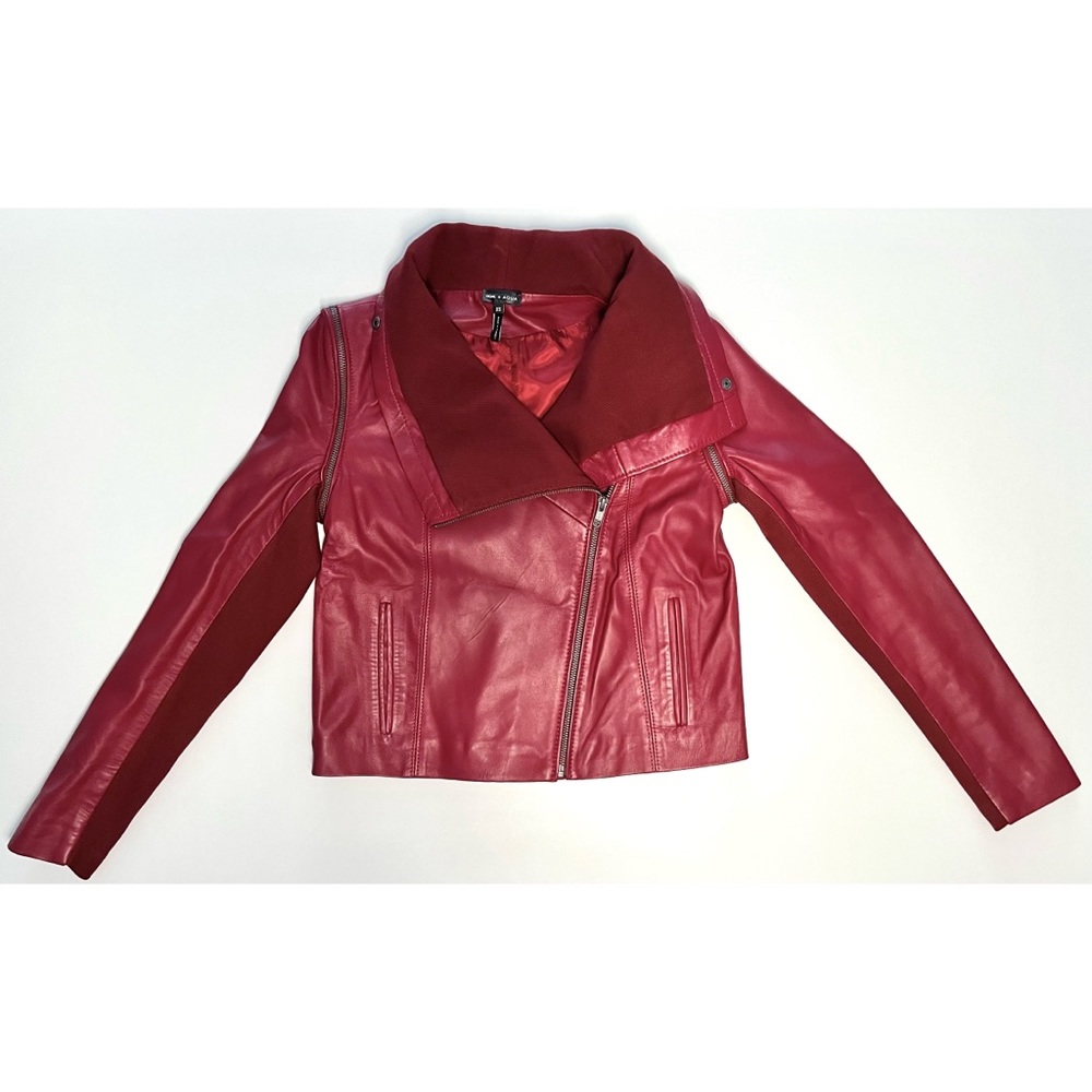 YIGAL X AQUA Convertible Moto Real Leather Vest to Jacket